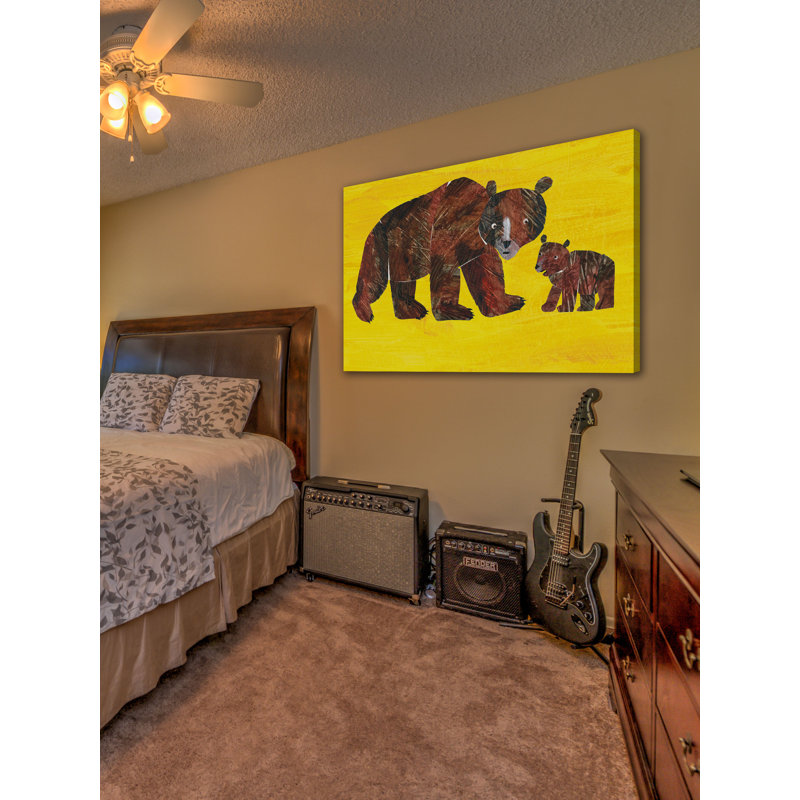 Baby Bear Character Art Mama Bear 2 by Eric Carle - Wrapped Canvas Painting, 30 cm H x 46 cm W