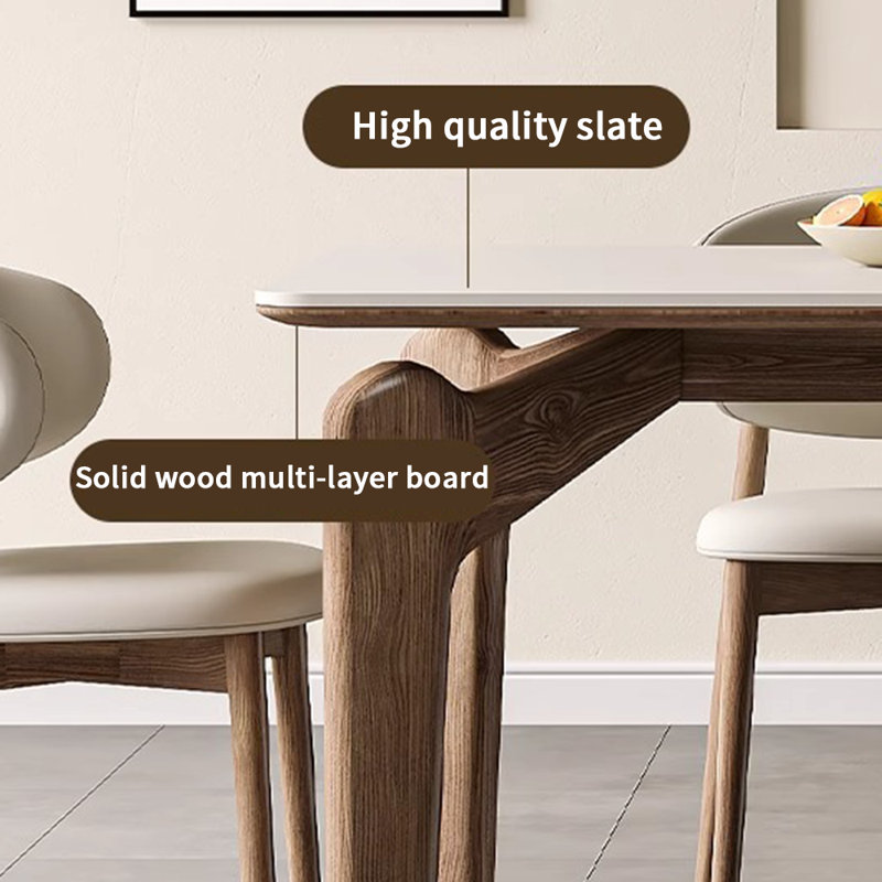 Ensemble de salle à manger rectangulaire Shelisa, Brun orangé, H 29,5 po x L 62,9 po x l 31,4 po
