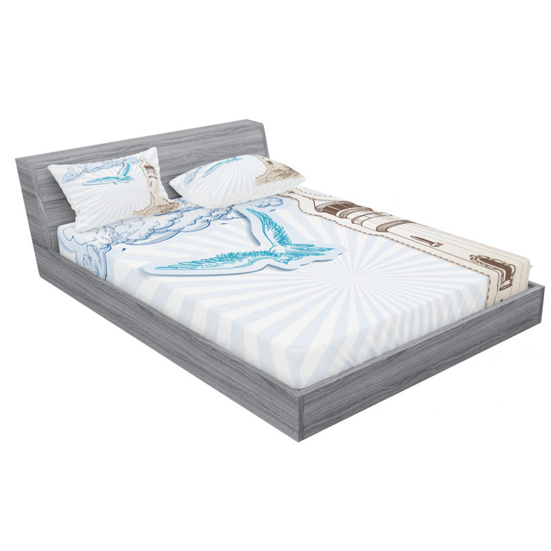 Microfiber Sheet Set, Queen Sheet Set with Fitted Sheet