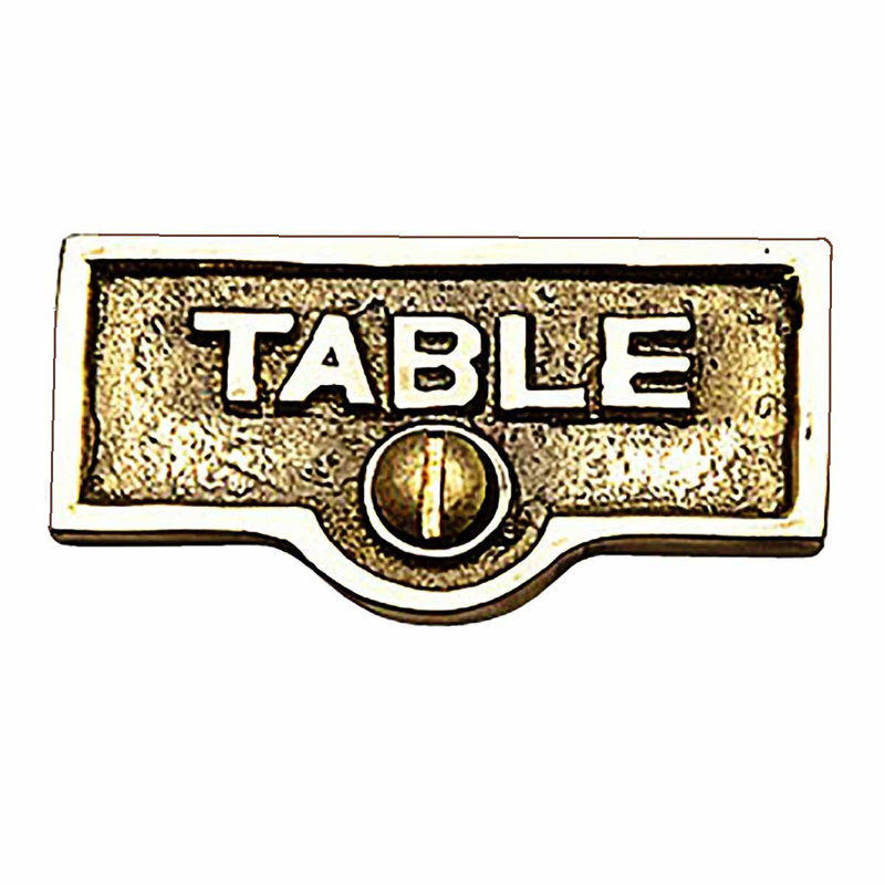 Plaque de table, Laiton laqué