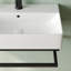 DeerValley 568 x 360 x 130mm  Wall Mounted Rectangular Sink with Black Towel Bar & Overflow