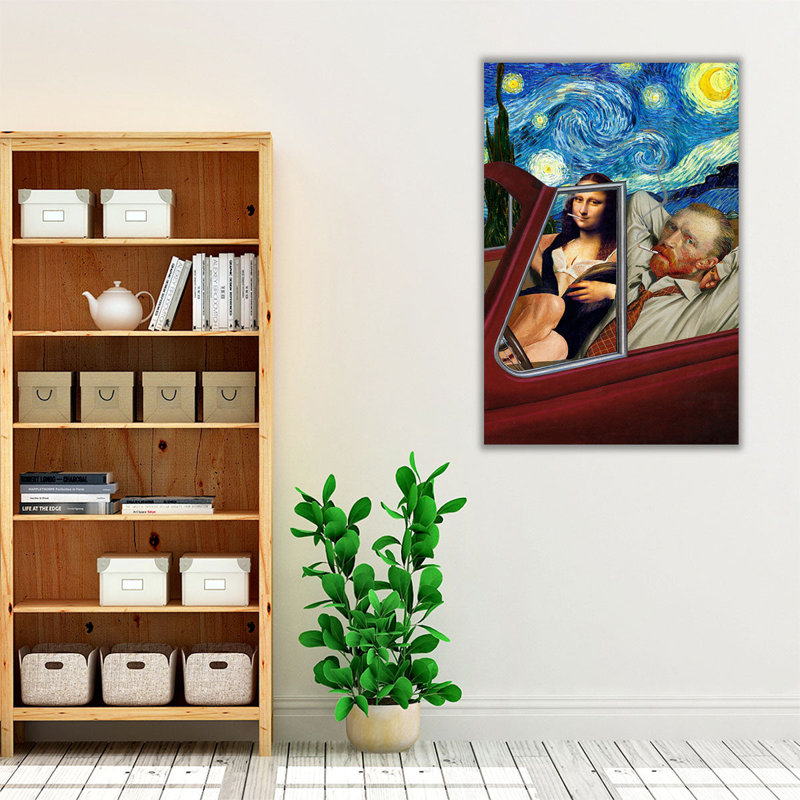 Nuit étoilée - reproduction d'art sur toile, H 18 po x l 12 po