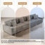 4 - Piece Upholstered Faux Rabbit Fur Flannel Modular Sectional Sofa with Armrests & Throw Pillows-1936022552