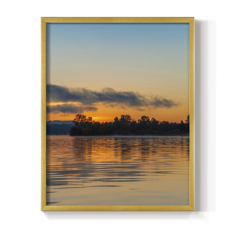 Molten Gold Framed Print - Solid Wood, 20" H x 16" W