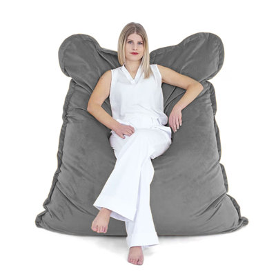 Très grand couvre-sac rectangulaire en velours 70 po x 27,5 po, gris clair