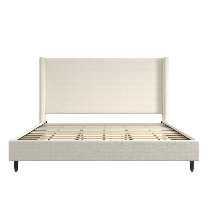 Birzer King Upholstered Wingback Bed