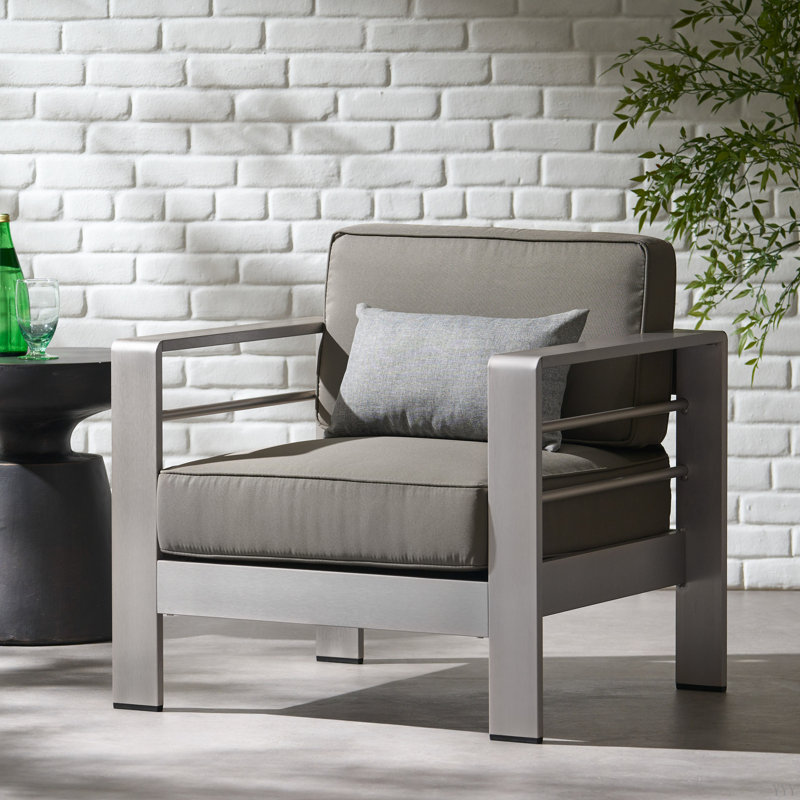CHAISE CLUB CAPE CORAL MP1, Argent argent, Vert