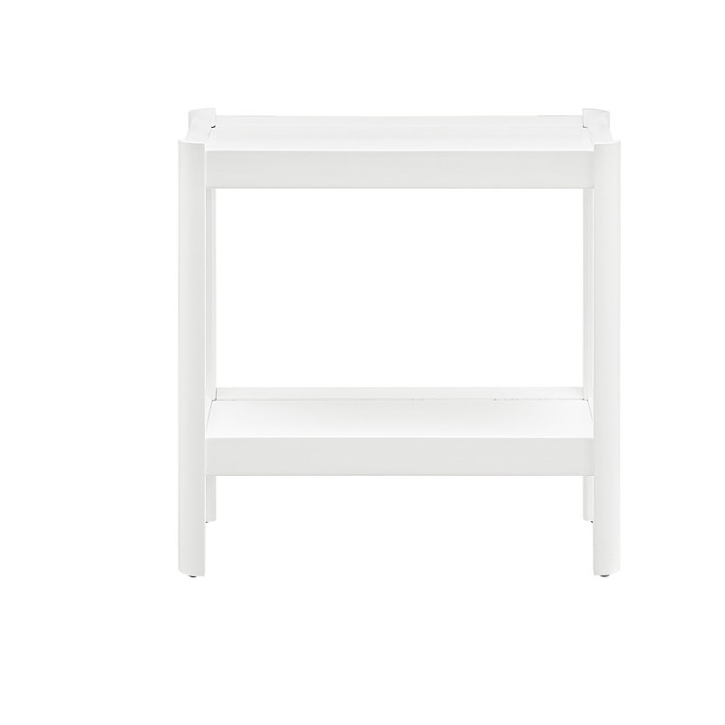 Table de chevet avec tablette ouverte, Blanc