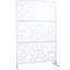 Écran d'intimité en métal l 76 po H48 po, blanc - pour le jardin, le patio, l'ambiance extérieure, balcon de clôture 76 po x 48 po, utilisation sur la pelouse-124316583-124316580