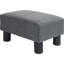 Repose-pieds avec revêtement en lin, gris anthracite, compact pour toute maison, repose-tissu confortable, abat-jour gris, vie quotidienne