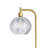 Arched Floor Lamp With Glass Shade, Remote Control And Bulb Included