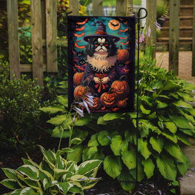 Drapeau japonais de la maison d'Halloween Chin Witchy