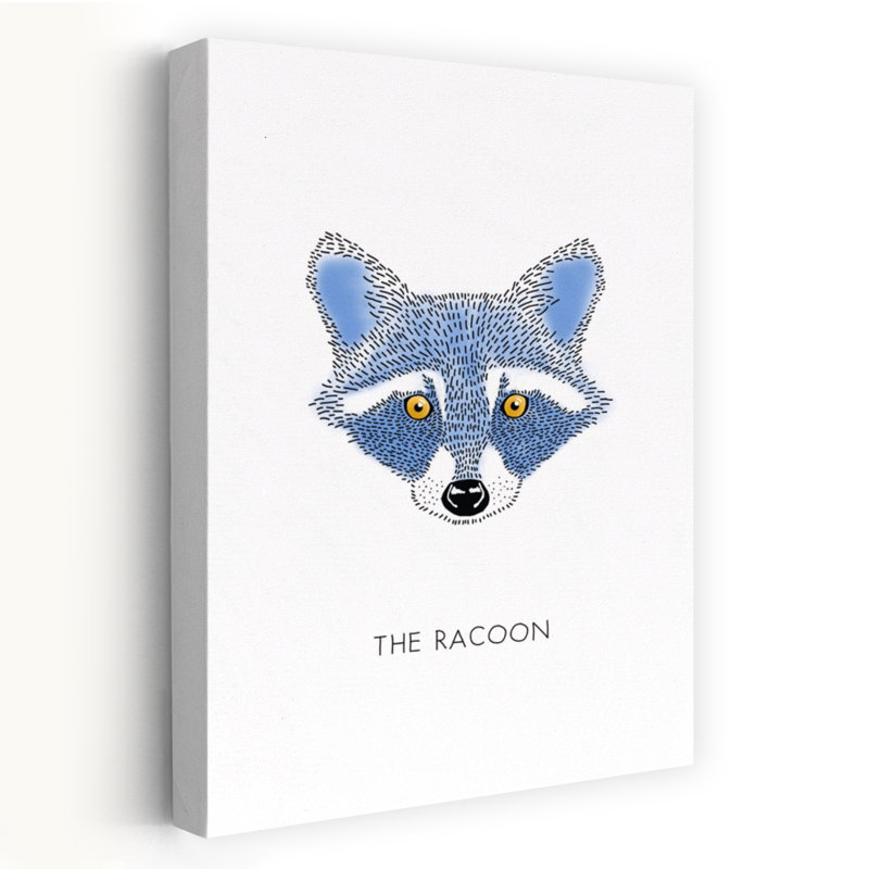Contemporary Art Contemporary Minimalist Abstract Animal Portrait Wall Art by Alexandra Weise - Wrapped Canvas Print