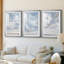 Bleu ciel I - Impression personnalisée de qualité supérieure avec passe-partout - 3 pièces-78606156-78606159