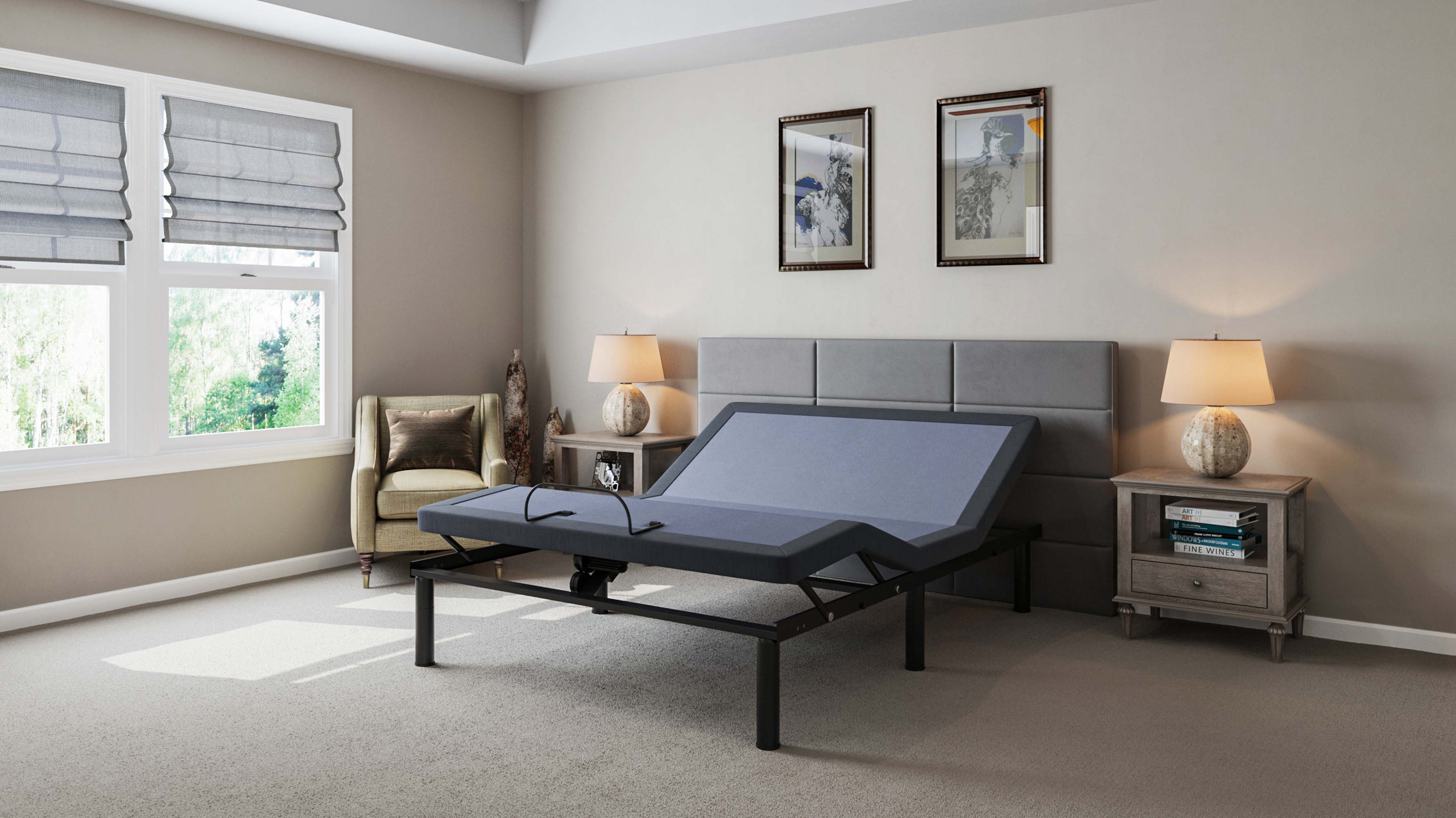Alwyn Home Adjustable Bed Base With Head And Foot Position Adjustments
