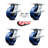 4 Piece Solid Polyurethane Caster Set