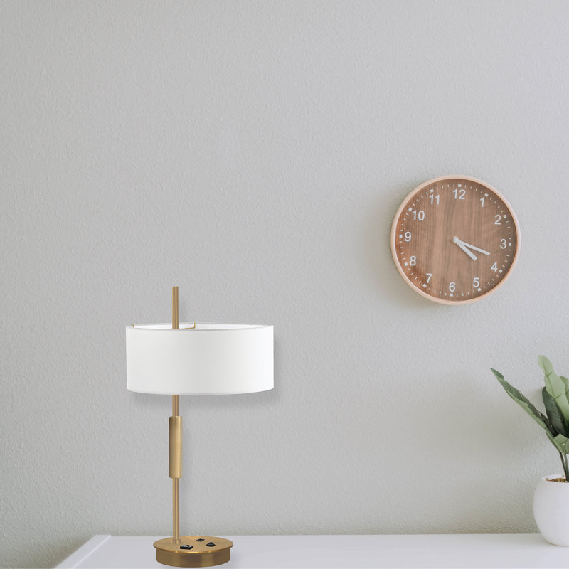 Tigerra Metal Table Lamp, Matte Black, White