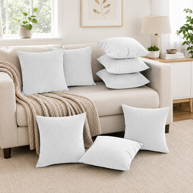 Aldino Square Cushion, Off White