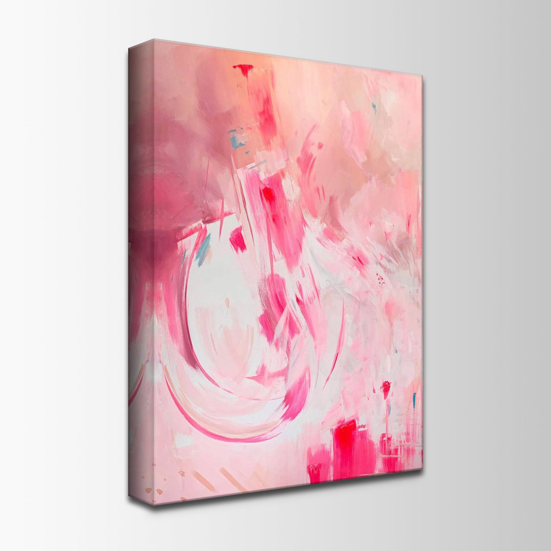 Abstract Fuschia II by Stefanie Bales  - Wrapped Canvas Wall Art R2H Modern 