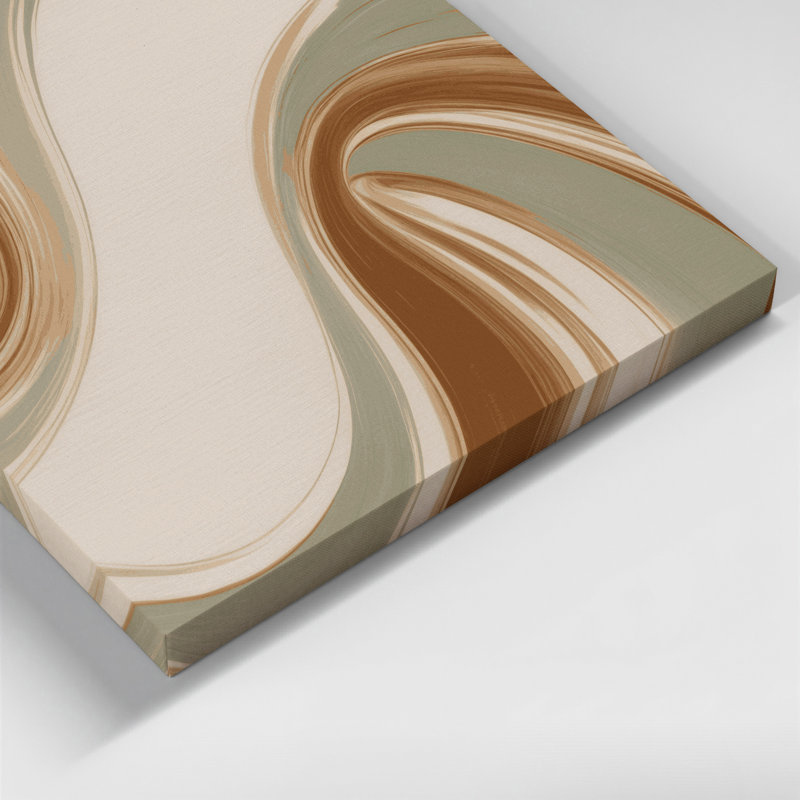 Minimalisme 62, art mural sur toile beige, H 20 po x l 30 po