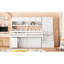 Lit mezzanine en bois blanc avec rangement de chevet, bureau et bureau-525281744-525281743