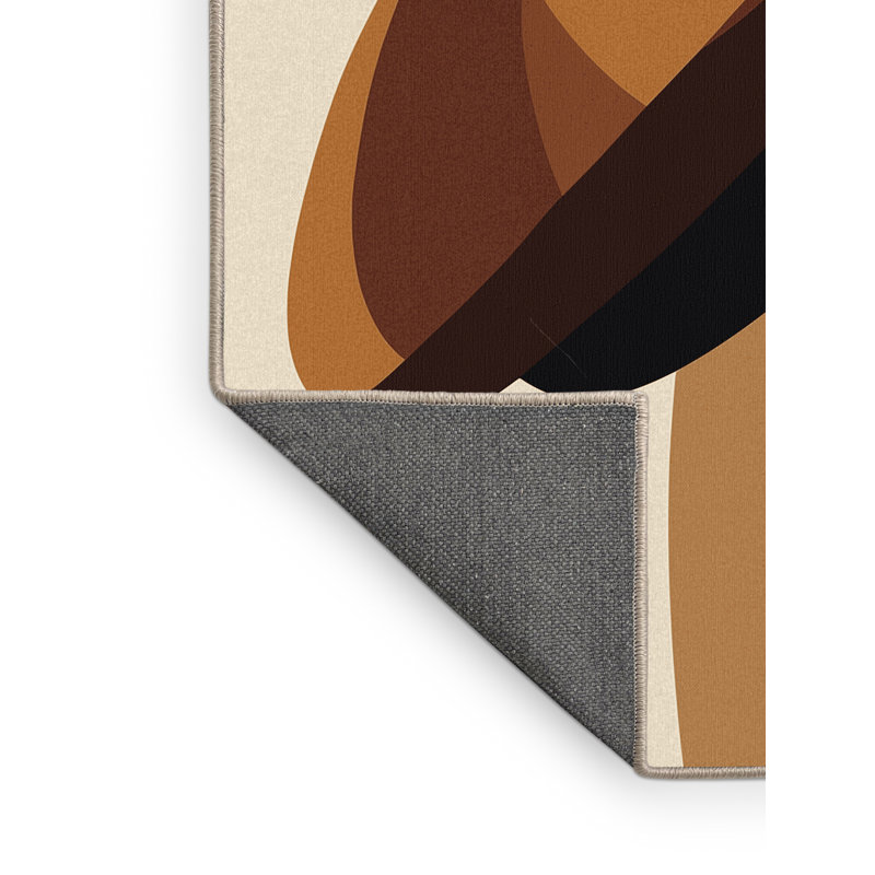 Tapis brun doux et moelleux Elwell, 8 x 12