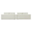 Canapé modulaire surdimensionné de 150 po, canapé Cloud avec assise profonde, canapé en L avec porte-gobelets et ports USB, canapé rembourré en velours côtelé pour le salon, beige-1012767597