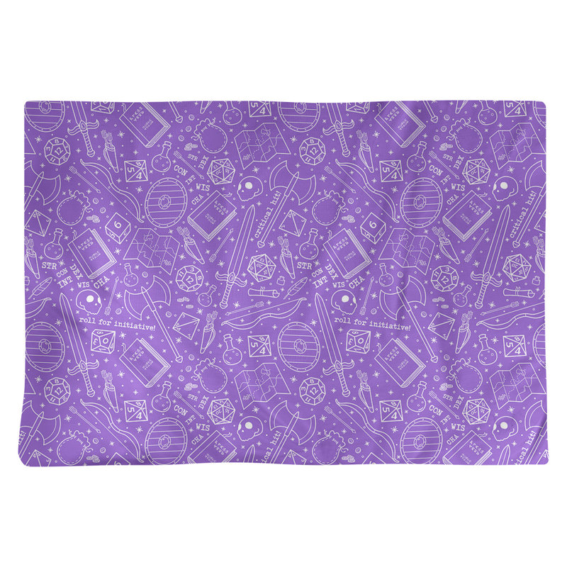 Katelyn Elizabeth Polyester Abstract Rectangle Placemat, Purple/White