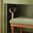 Retro Green Solid Wood Corner cabinet