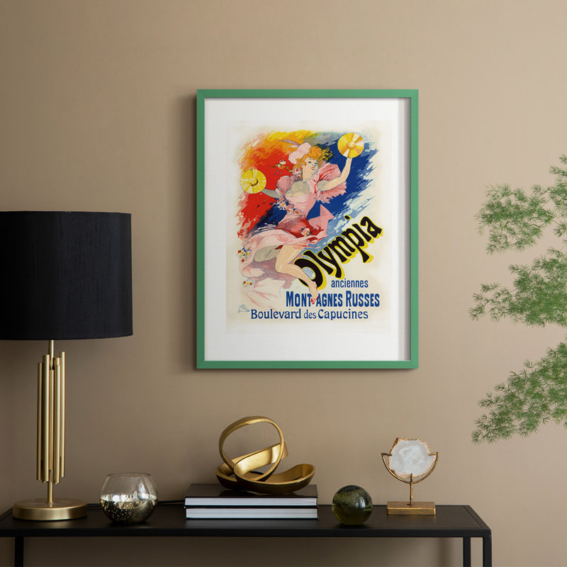 Olympia, reproduction encadrée - bois massif, H 30 po x l 24 po, Vert