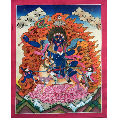 Palden Lhamo (Brocadeless Thangka) | Tibetan Buddhist Thangka Painting