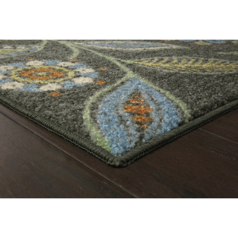 Adderley Floral Indoor Rug, Rectangle 3'4" x 5'