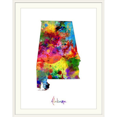 Francy «Alabama Map» par Abarca, impression