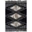 Tapis à poils longs à motif géométrique quadrillé - gris foncé anthracite - velours moyen, doux et durable-703317415