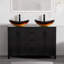 Marcela Freestanding Standard Free Standing Single Double Vanity Bathroom Vanity With Glass Top-1846847713