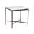 Naquita Modern Bronzed Metal Square Side Table