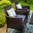 Ausby 8 - Person Patio Dining Set with Rectangular Table , Cushions Included