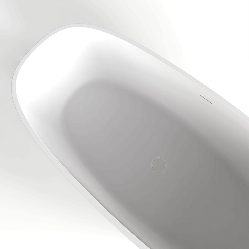 66.9 Inch Freestanding Solid Surface Soaking Bathtub For Bathroom