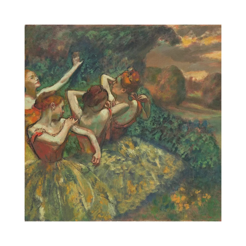 Four Dancers, c.1899 by Edgar Degas - 1 Piece Wrapped Canvas Painting, 30.48 cm H x 30.48 cm W