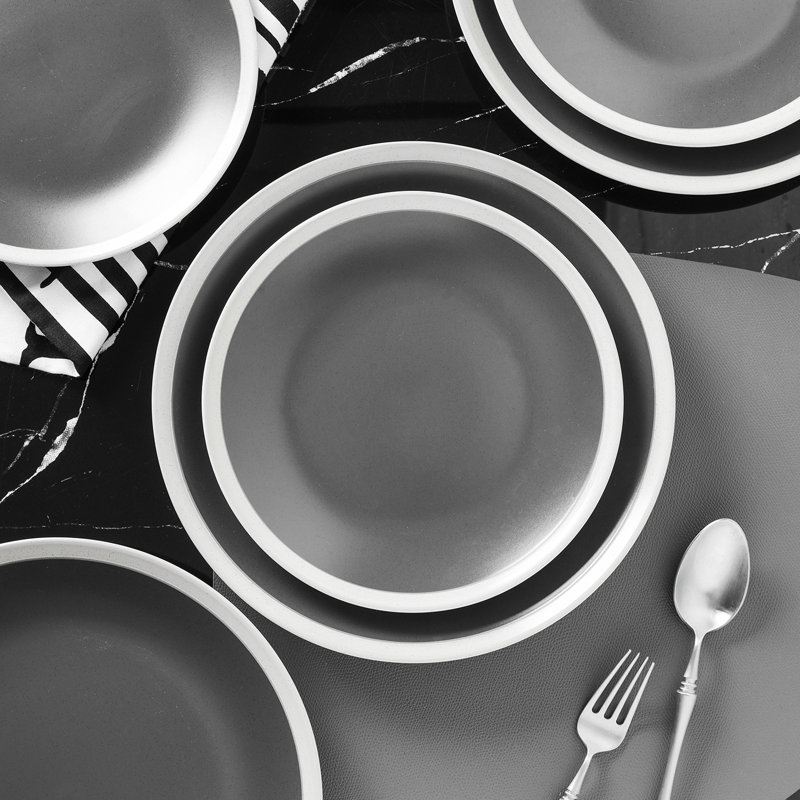 Ensemble d'assiettes à salade Stone Lain Serenity, gris
