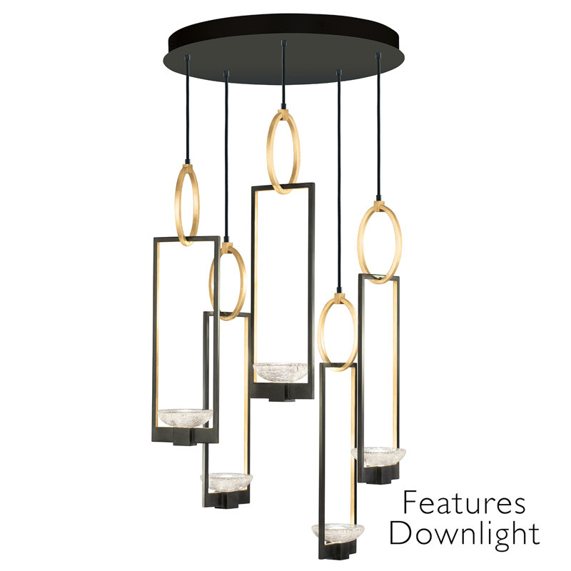 Delphi 10 - Light LED Cluster Pendant, Black