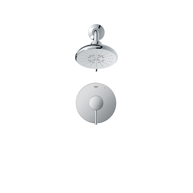 Essence Shower Faucet with Rough-in Valve, StarLight Chrome