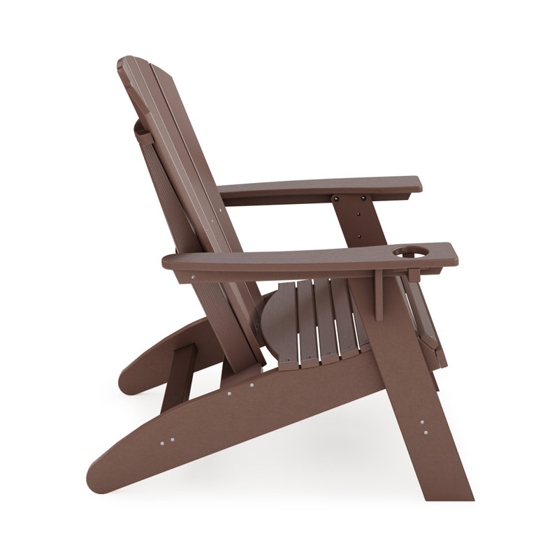 Adirondack Chair – Sturdy HDPE Poly Lumber For Poolside, Patio, And Garden Relaxation, Brown