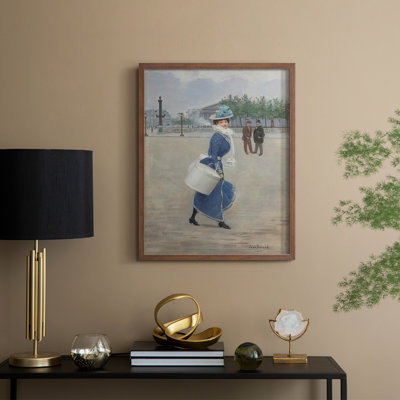 «Vintage Portrait Print XCV III», reproduction encadrée - bois massif