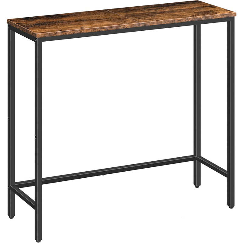 Picard 29.5" Small Console Table Entry Table, Brown, Black
