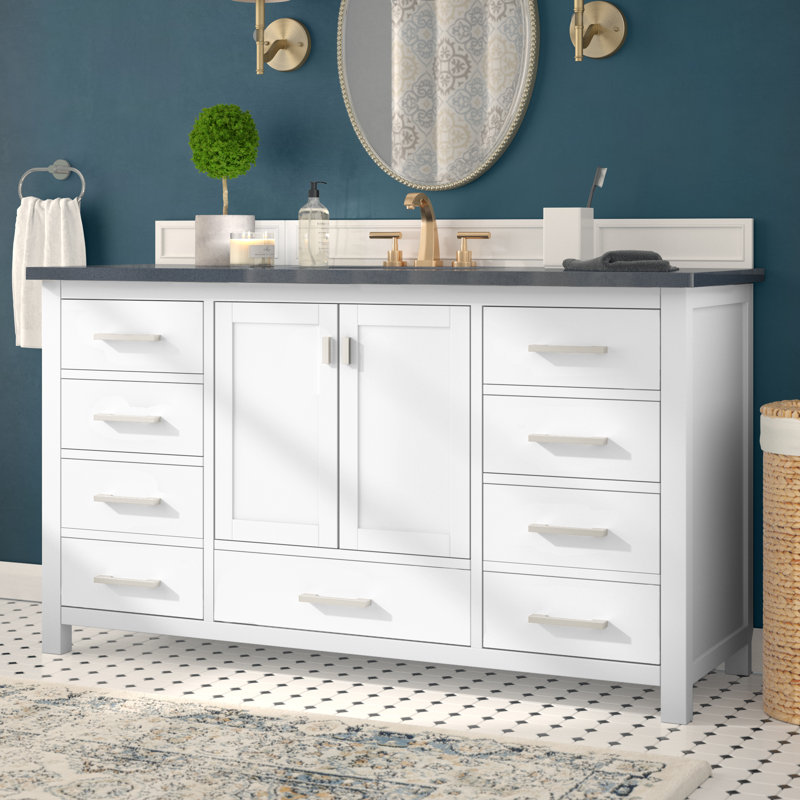 Base de meuble-lavabo simple Reba, Blanc