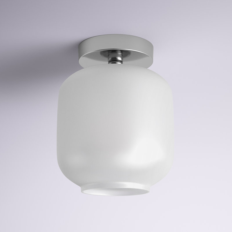 Plafonnier encastré 7 lumières Drinkard, Chrome chrome, Blanc