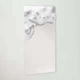 Asymmetrical Ripple Rectangle Mirror