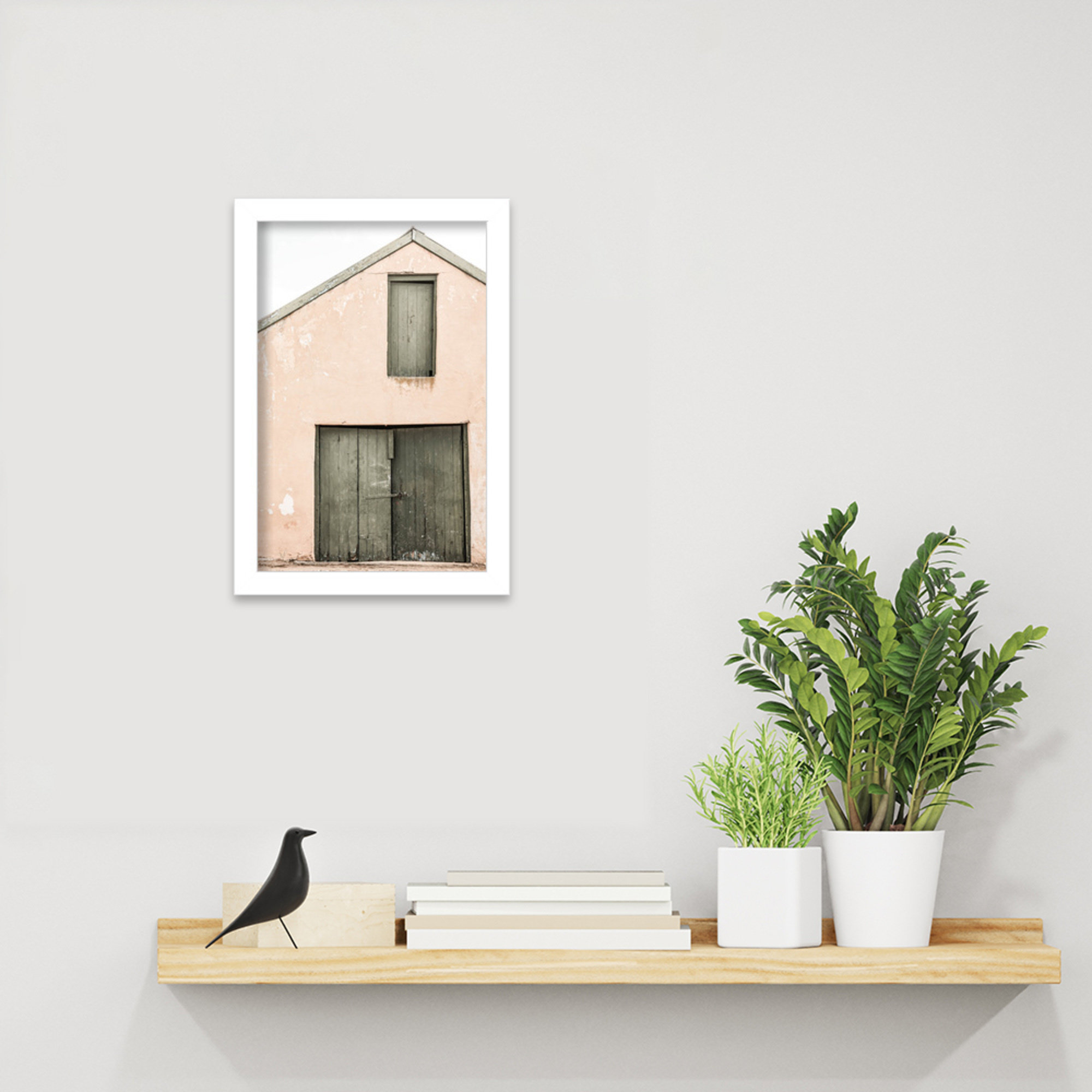 Karoo Farm House by Shot by Clint Wood Framed Wall Art Print, White, 13" H x 9" W
