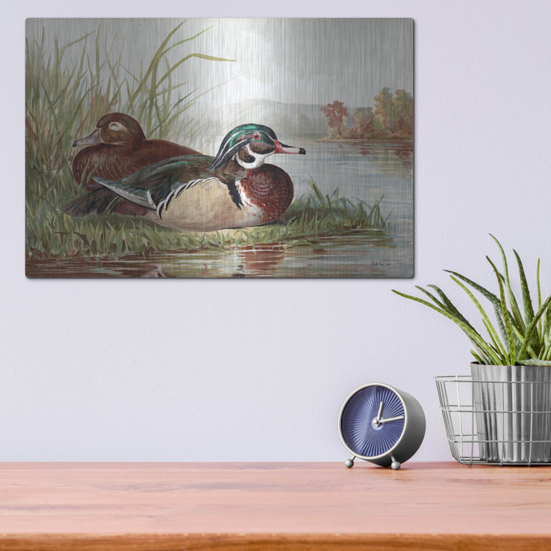  «Resting Duck 2» par Stellar Design Studio, art mural en métal, 16 po x 12 po, H 12 po x l 16 po